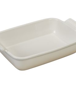 Travessa Retangular Heritage 26cm Meringue Le Creuset