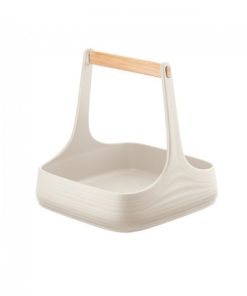 Organizador De Mesa e Cozinha em Plástico 100% Pós consumo Tierra Branco Leite Guzzini