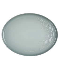Bandeja de Servir Oval em Cerâmica Jardin 36 cm Sea Salt