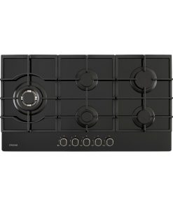 Cooktop Crissair a Gás Crystal 90 Vidro Preto 5 Bocas 90cm Bivolt
