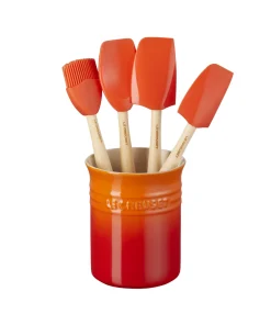 Conjunto 4 Espátulas e Porta Utensílios Classic 1 L Laranja Le Creuset