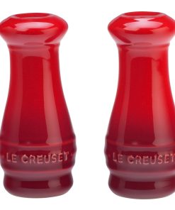Conjunto Saleiro e Pimenteiro de Cerâmica Vermelho Le Creuset