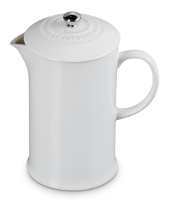 Cafeteira Prensa Francesa 1 Litro de Cerâmica Branco Le Creuset