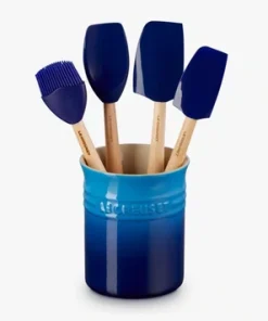 Conjunto 4 Espátulas e Porta Utensílio 1,1l Azure Blue Le Creuset